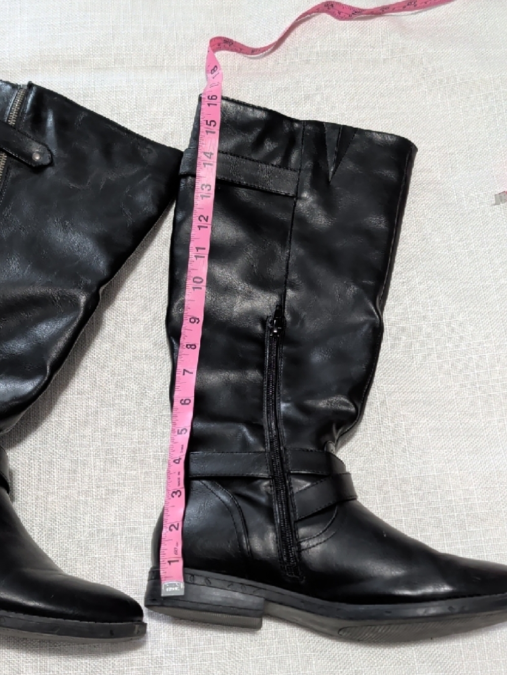 Rampage Black Over-the-Knee Buckle Riding Boots - Picture 6 of 6
